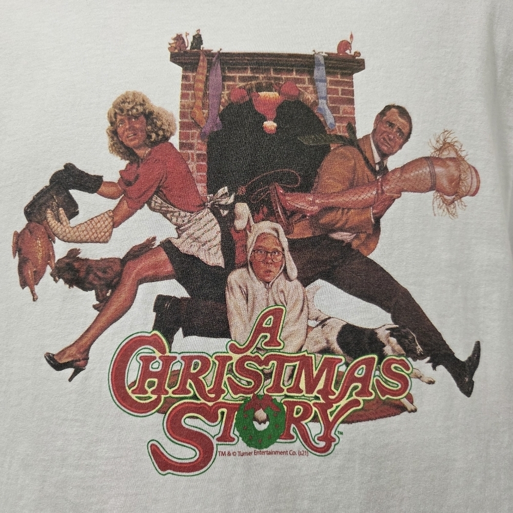 "A Christmas Story" Ralphie Parker & Cast Holiday Classic Graphic TShirt Size M